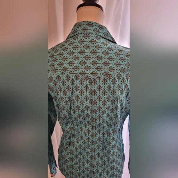 Rockies western pearlized snap button shirt size med - Picture 7 of 8